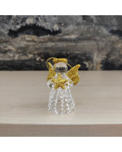 Bel-Art - Angel in glass, golden wings, star