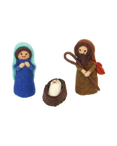 Bel-Art - Nativity scene in felt, children, 11 fig