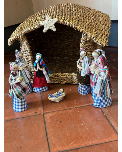 La Com - JW403P Nativity scene woven rattan