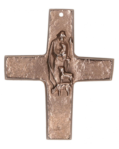 Butzon - 2-142245 Cross bronze shepherd 8 x 9,4 cm